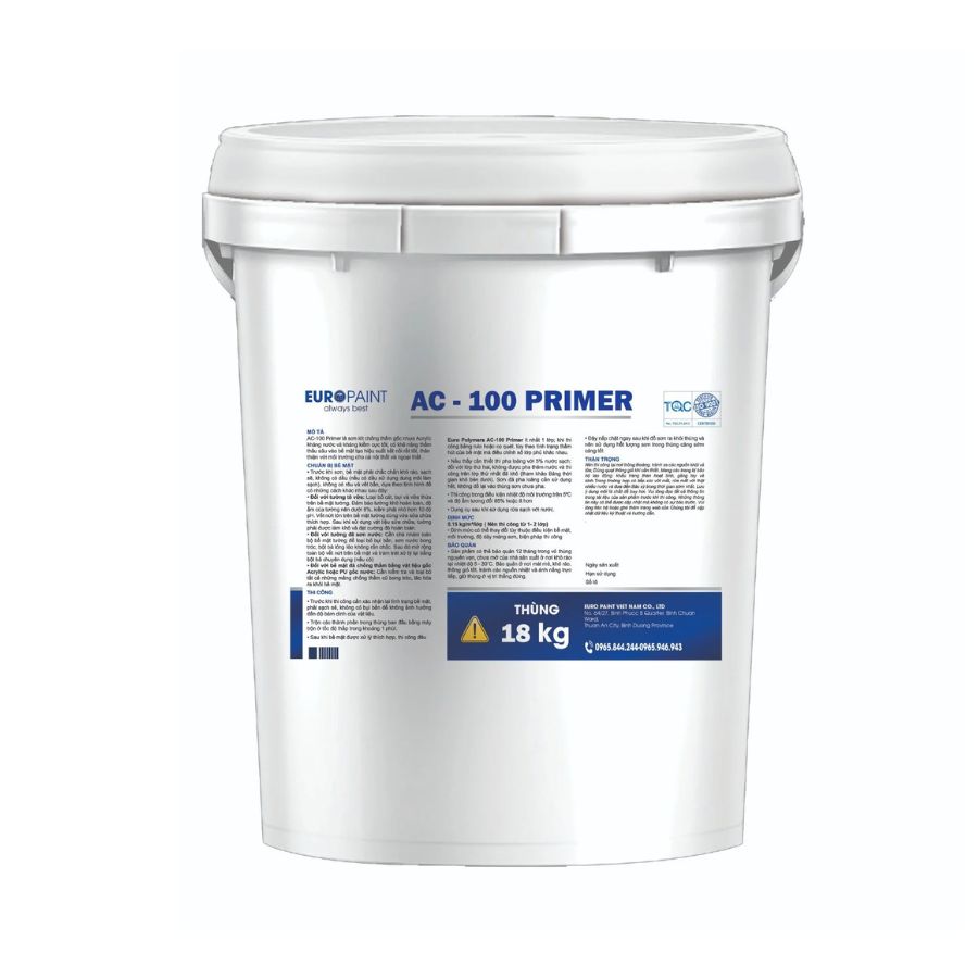Euro Polymers AC-100 Primer Thùng 18Kg Euro Polymers AC-100 Primer Thùng 18Kg