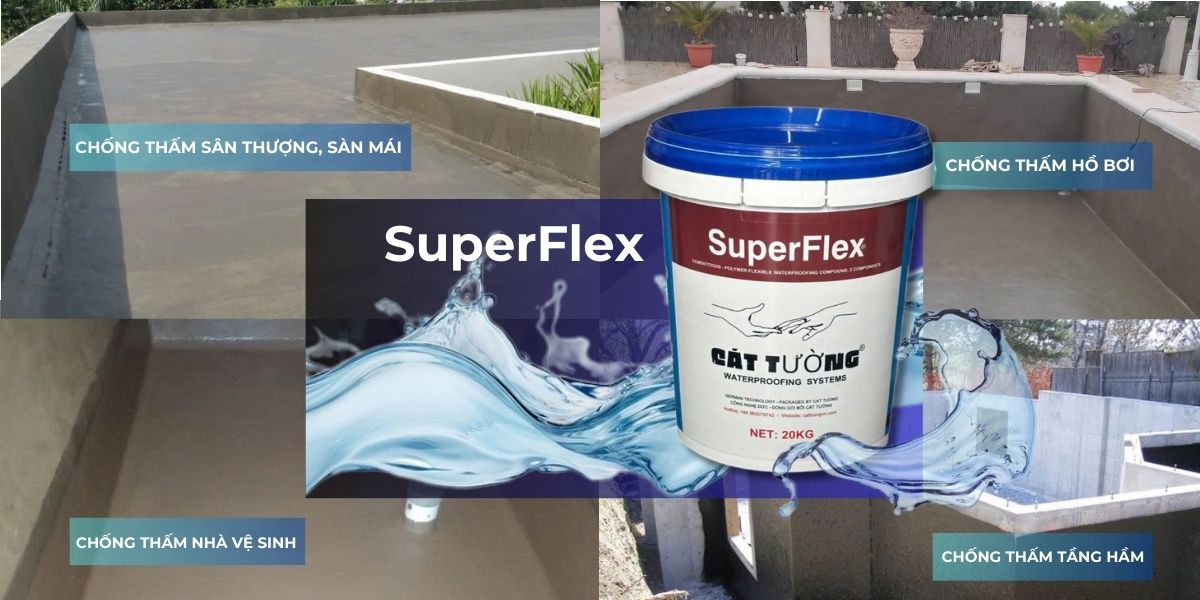 Vật tư chống thấm gốc xi măng SuperFlex